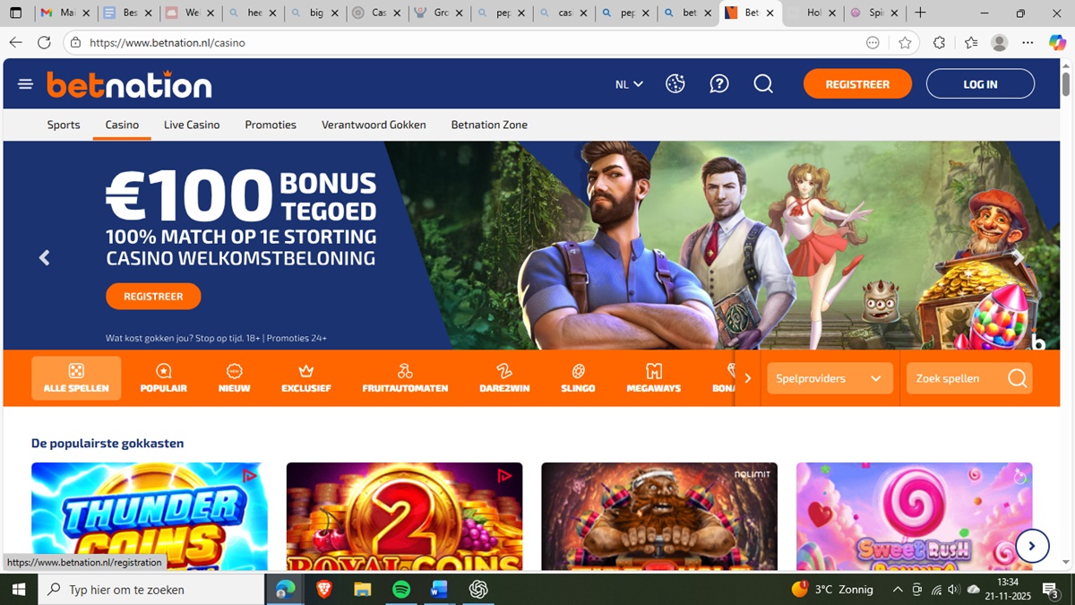 Betnation.nl snelle uitbetaling in online casino voor Nederlandse spelers.